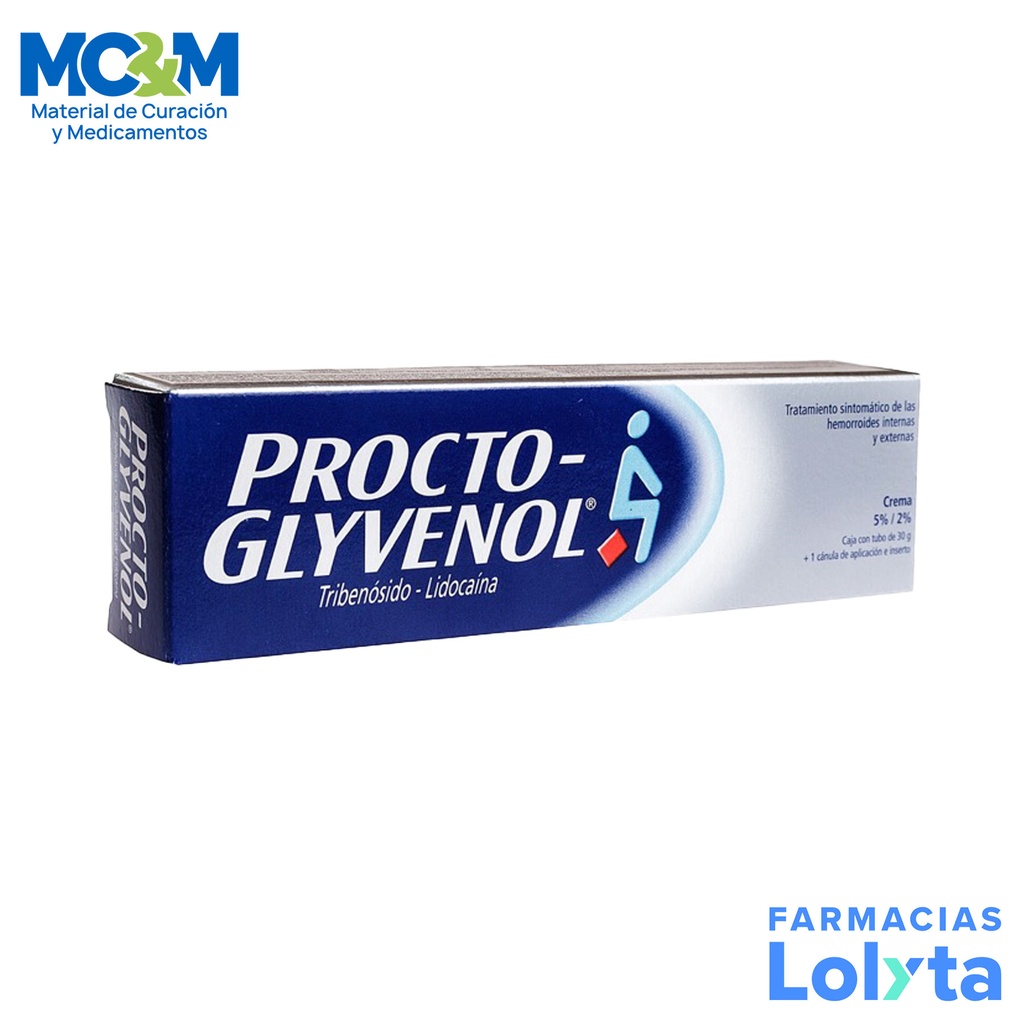 PROCTO GLYVENOL CREMA 5/2% TUBO C/30 G TRIBENOSIDO LIDOCAINA LAB GSK
