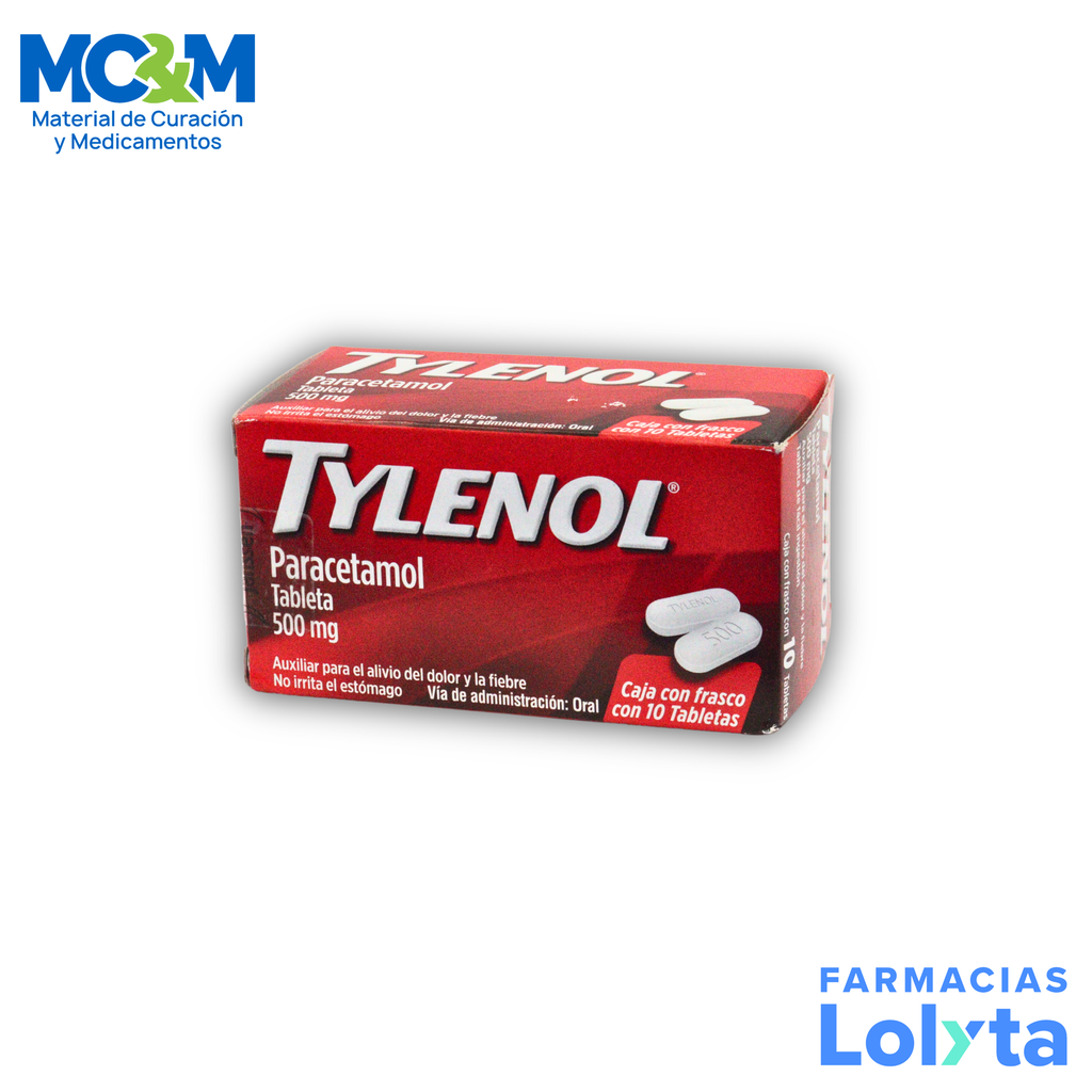 TYLENOL 500 MG C/10 TAB PARACETAMOL LAB JANSSEN-CILAG