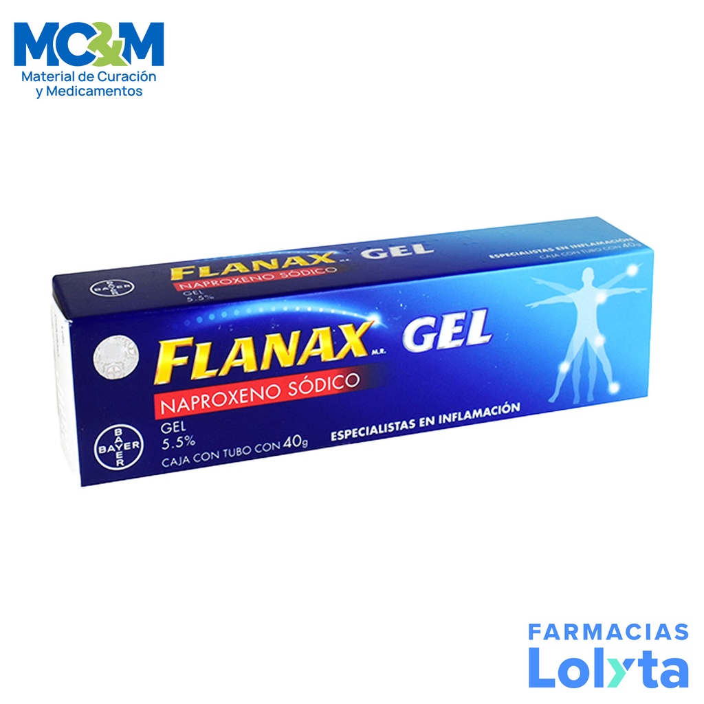 FLANAX GEL 5.5% C/40 G NAPROXENO SODICO LAB BAYER