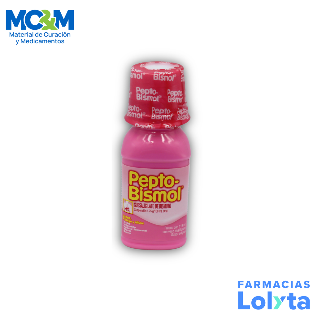 PEPTO-BISMOL SUSP ORAL 1.75 G/100 ML C/118 ML SUBSALICILATO DE BISMUTO LAB P&G