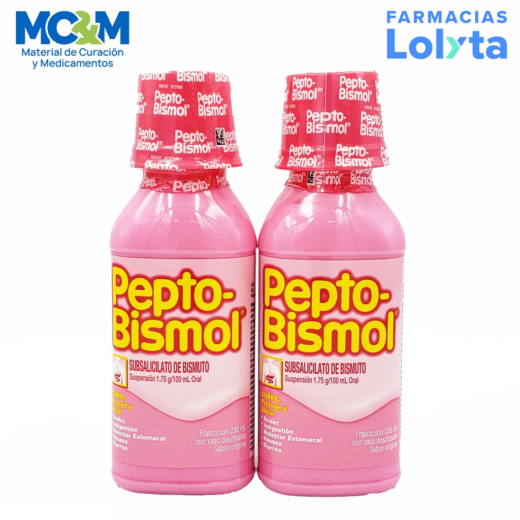 PEPTO-BISMOL SUSP ORAL 1.75 G/100 ML C/236 ML SUBSALICILATO DE BISMUTO LAB P&G