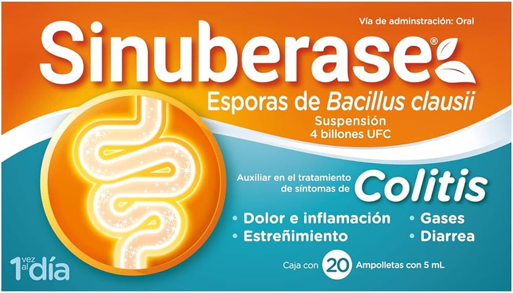 SINUBERASE SUSP ORAL 4 BILLONES UFC C/20 AMP 5 ML ESPORAS DE BACILLUS CLAUSII
