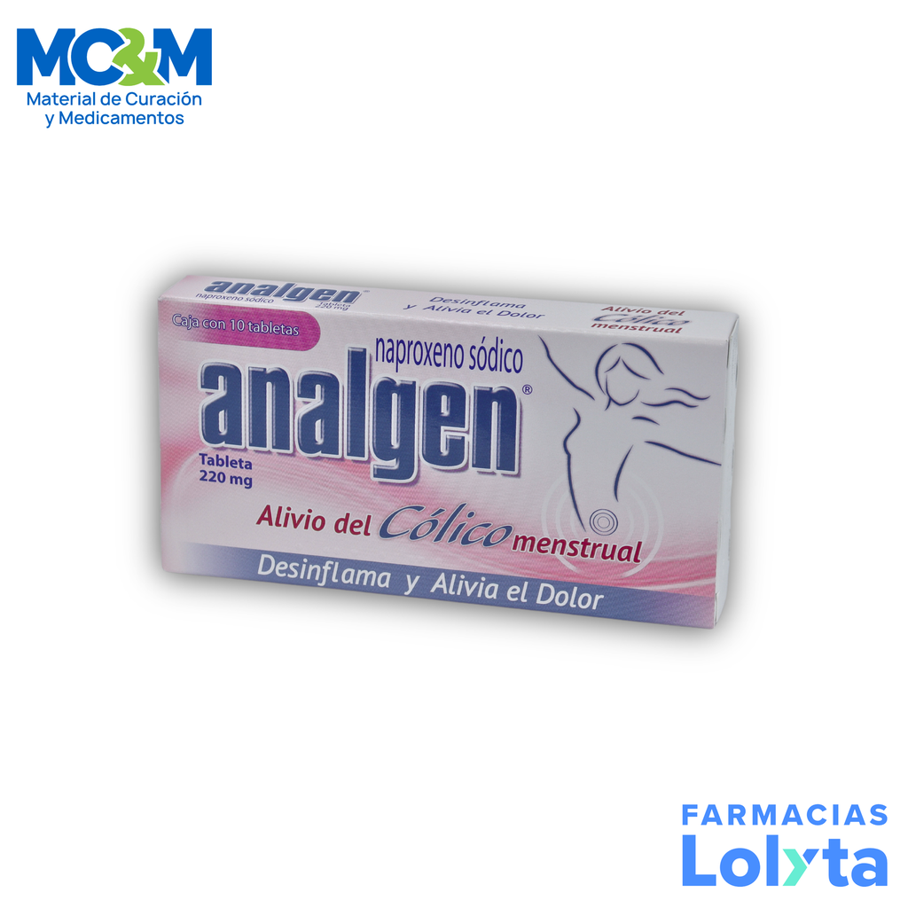 ANALGEN 220 MG C/10 TAB NAPROXENO SODICO LAB LIOMONT