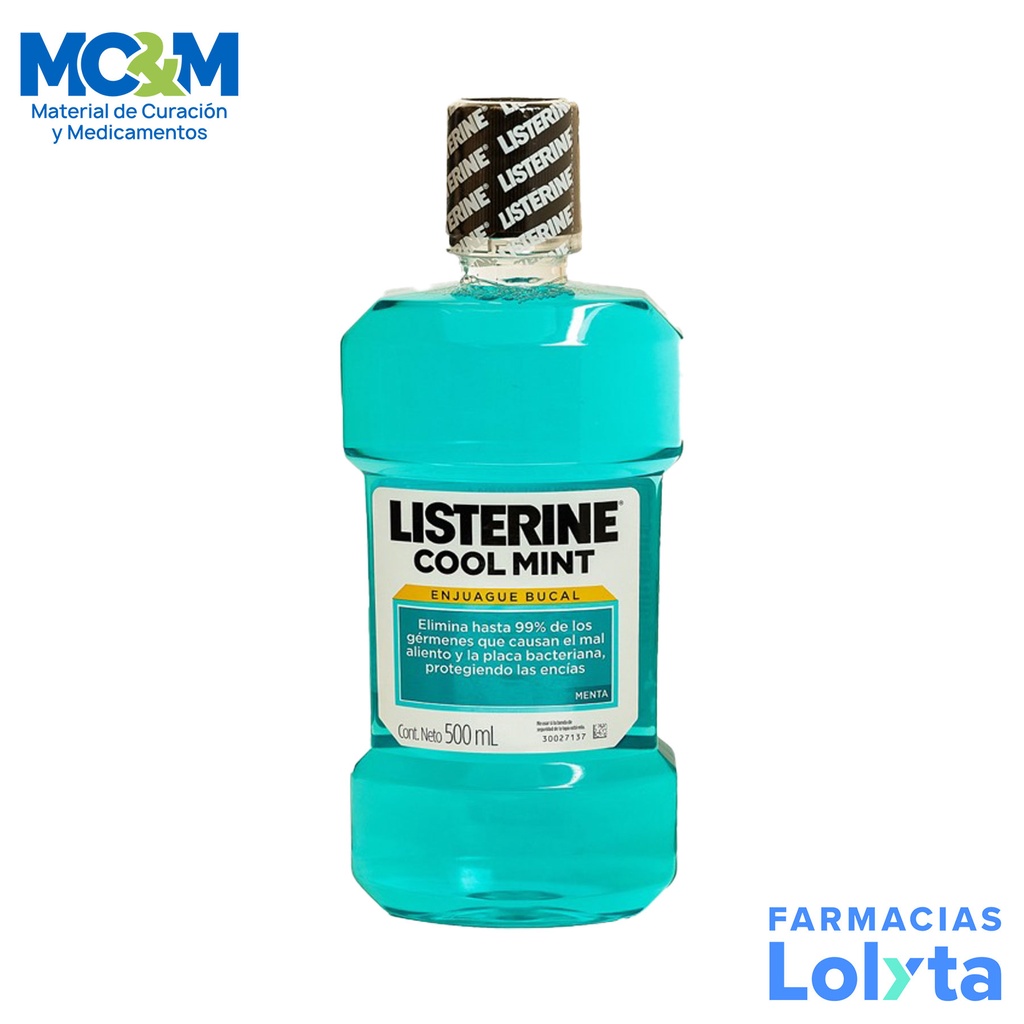 LISTERINE COOL MINT ENJUAGUE BUCAL 500 ML MENTA JOHNSON & JOHNSON