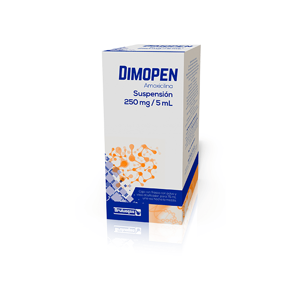 AMOXICILINA SUSPENSION 250 MG/5 ML C/75 ML DIMOPEN LAB BRULUAGSA