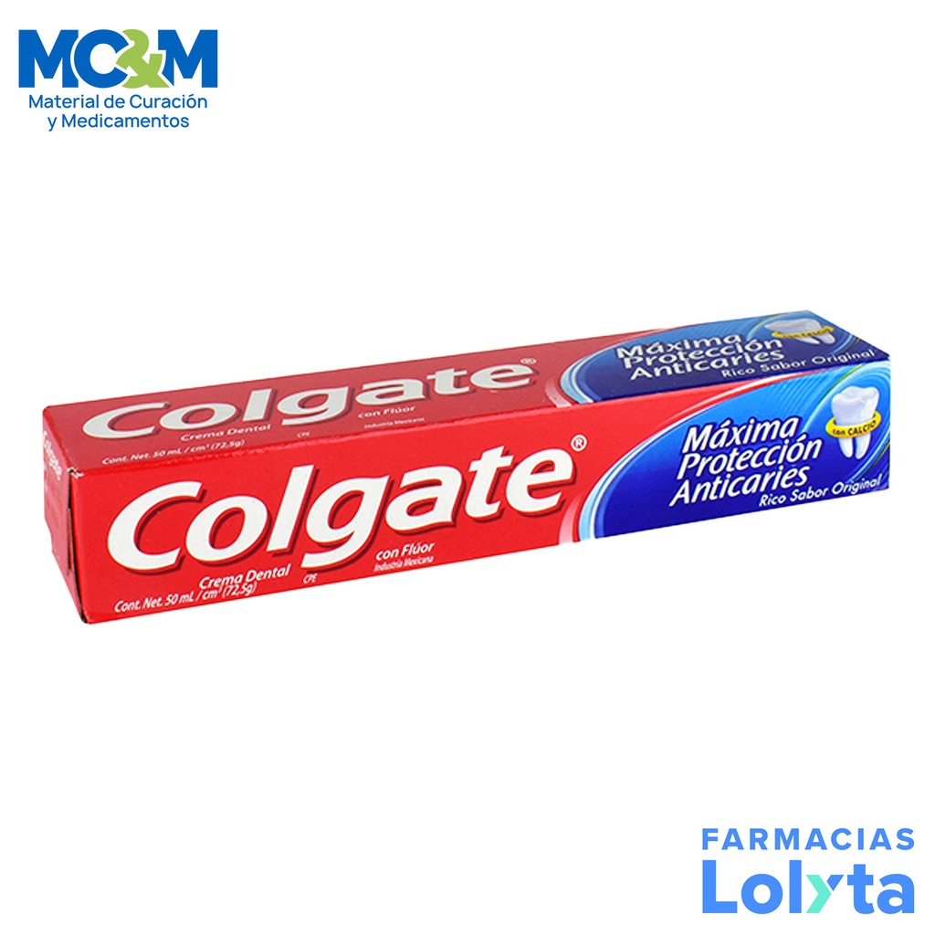 PASTA DENTAL MAXIMA PROTECCION ANTICARIES CON CALCI-PROTECT 50 ML COLGATE