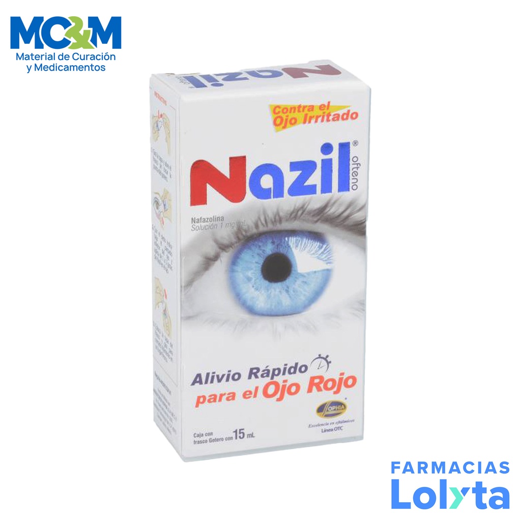 NAZIL SOL OFTALMICA 1 MG/ML C/15 ML NAFAZOLINA LAB SOPHIA