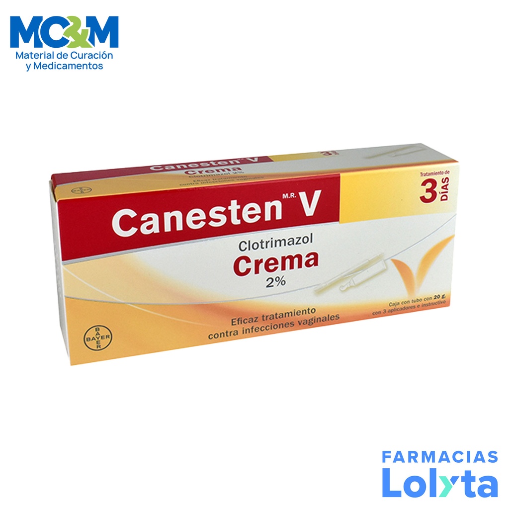 CANESTEN V CREMA 2% C/20 G CLOTRIMAZOL LAB BAYER