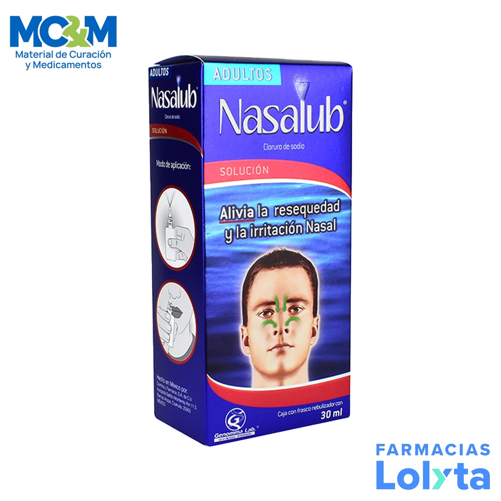 NASALUB SOL NASAL 0.65 G/100 ML C/30 ML CLORURO DE SODIO LAB GENOMMA