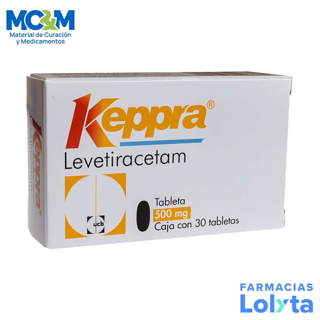 KEPPRA 500 MG C/30 TAB LEVETIRACETAM LAB UCB PHARMA