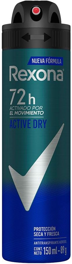 ANTITRANSPIRANTE AEROSOL REXONA MEN ACTIVE DRY 72 H C/150 ML UNILEVER