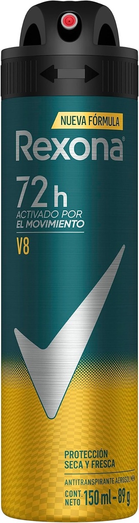 ANTITRANSPIRANTE AEROSOL REXONA MEN V8 72 H C/150 ML UNILEVER