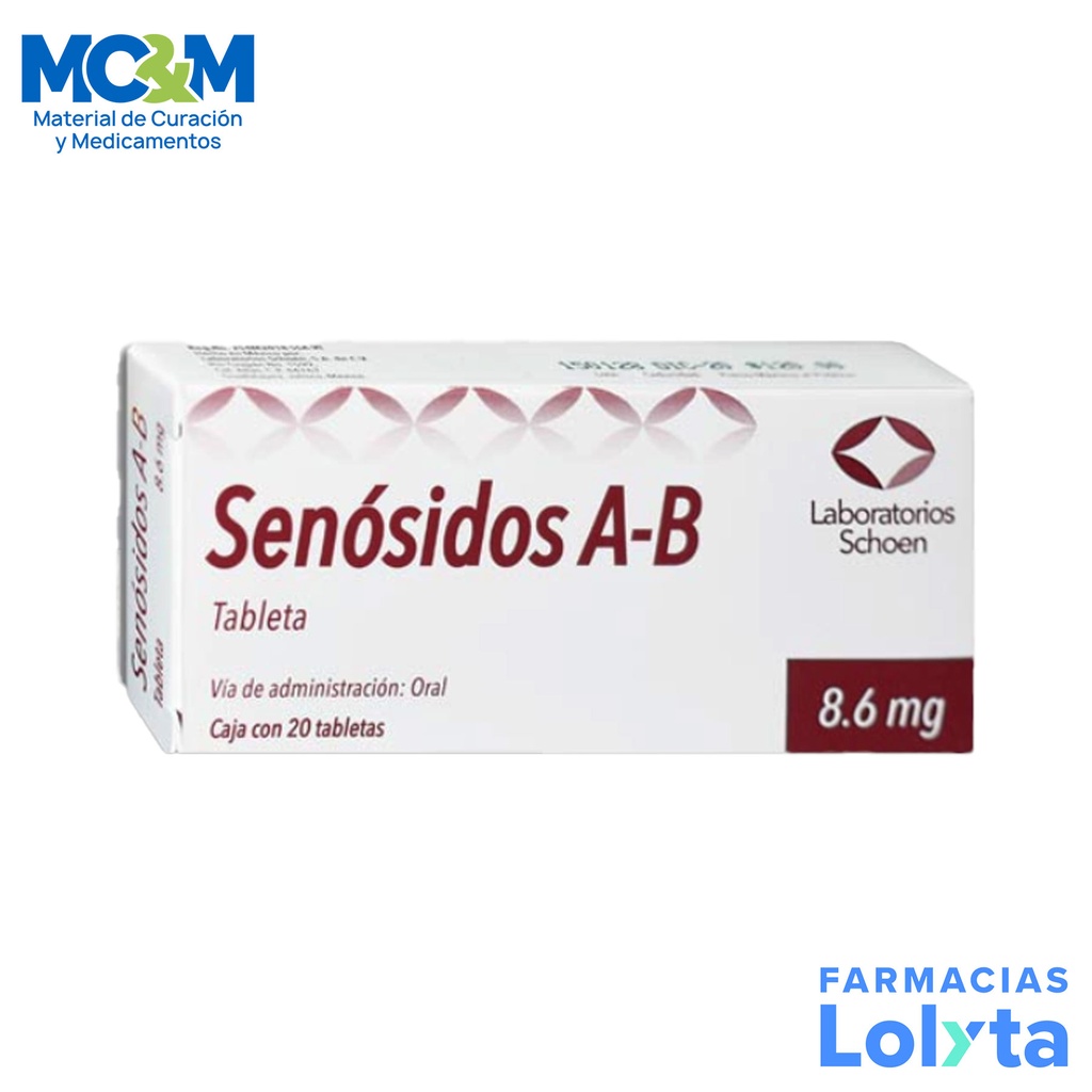 SENOSIDOS A-B 8.6 MG C/20 TAB LAB SCHOEN