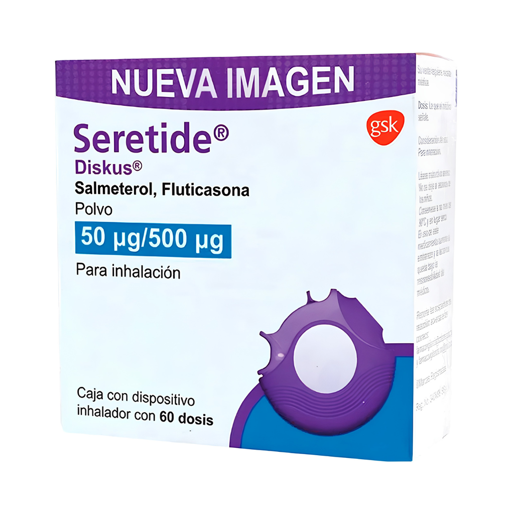 [4909] SERETIDE DISKUS 50/500 MCG POLVO P/INHALACION C/60 DOSIS SALMETEROL FLUTICASONA LAB GSK