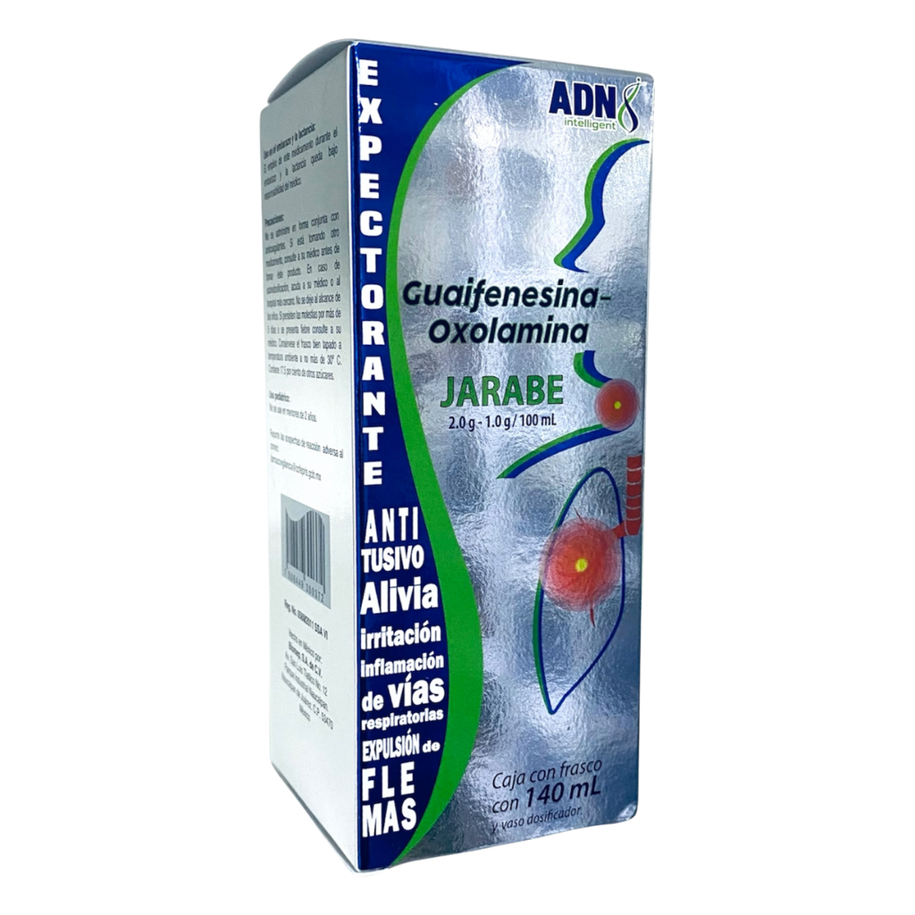 GUAIFENESINA OXOLAMINA JARABE 2/1 G/100 ML FCO C/140 ML LAB ADN