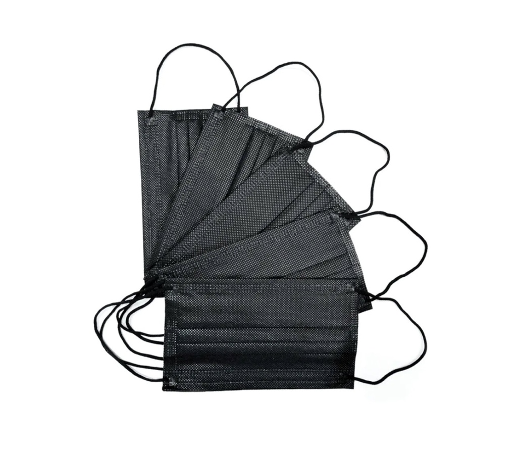 CUBREBOCAS DESECHABLE C/5 PZAS NEGRO NO ESTERIL PROTEC DEGASA