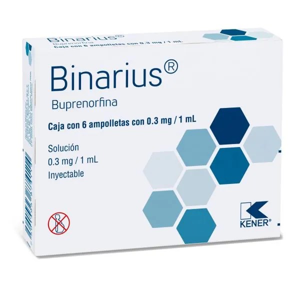 BUPRENORFINA SOL INY 0.3 MG/ML C/6 AMP BINARIUS LAB KENER GRUPO II