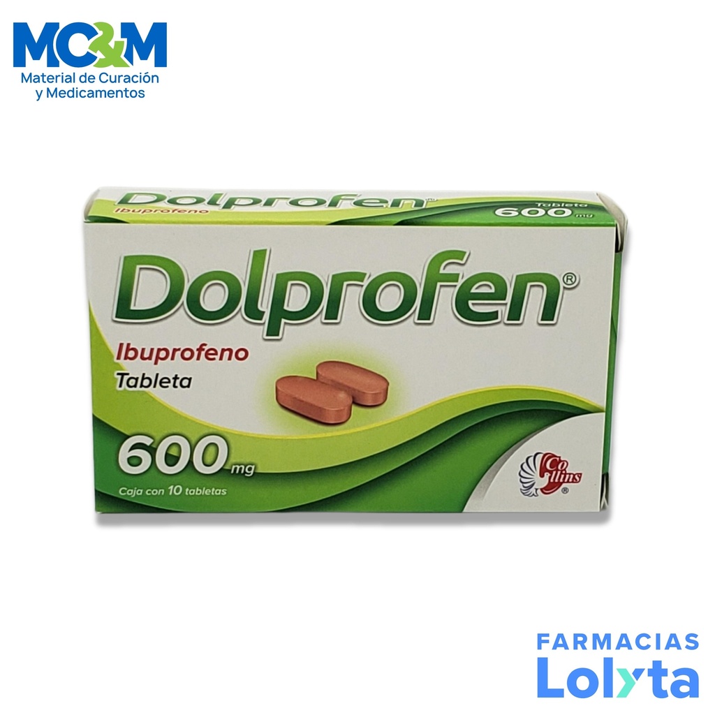 IBUPROFENO 600 MG C/10 TAB DOLPROFEN LAB COLLINS