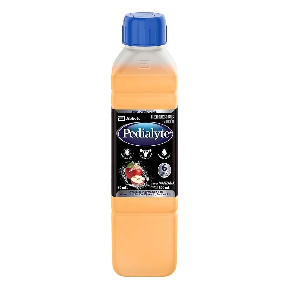 PEDIALYTE 30 MEQ SABOR MANZANA 500 ML ELECTROLITOS LAB ABBOTT