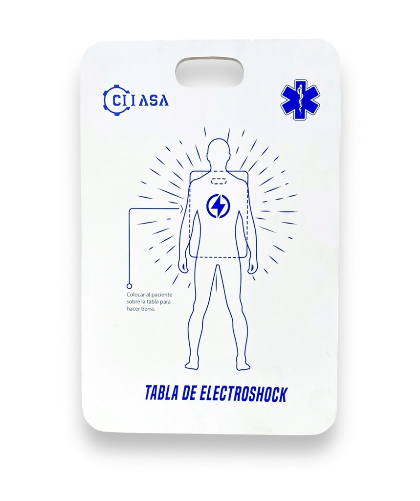 TABLA DE ELECTROSHOCK 10 MM 40 X 60 CM PVC TBEL CIIASA