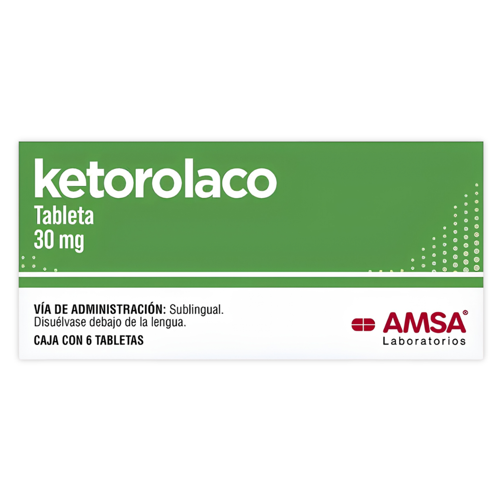 KETOROLACO 30 MG C/6 TAB SUBLINGUAL LAB AMSA