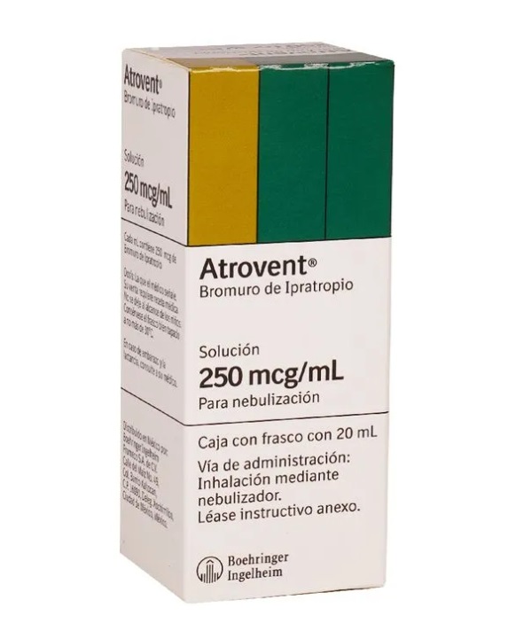 ATROVENT SOL P/NEBULIZAR 250 MCG/ML C/20 ML BROMURO DE IPRATROPIO LAB BOEHRINGER