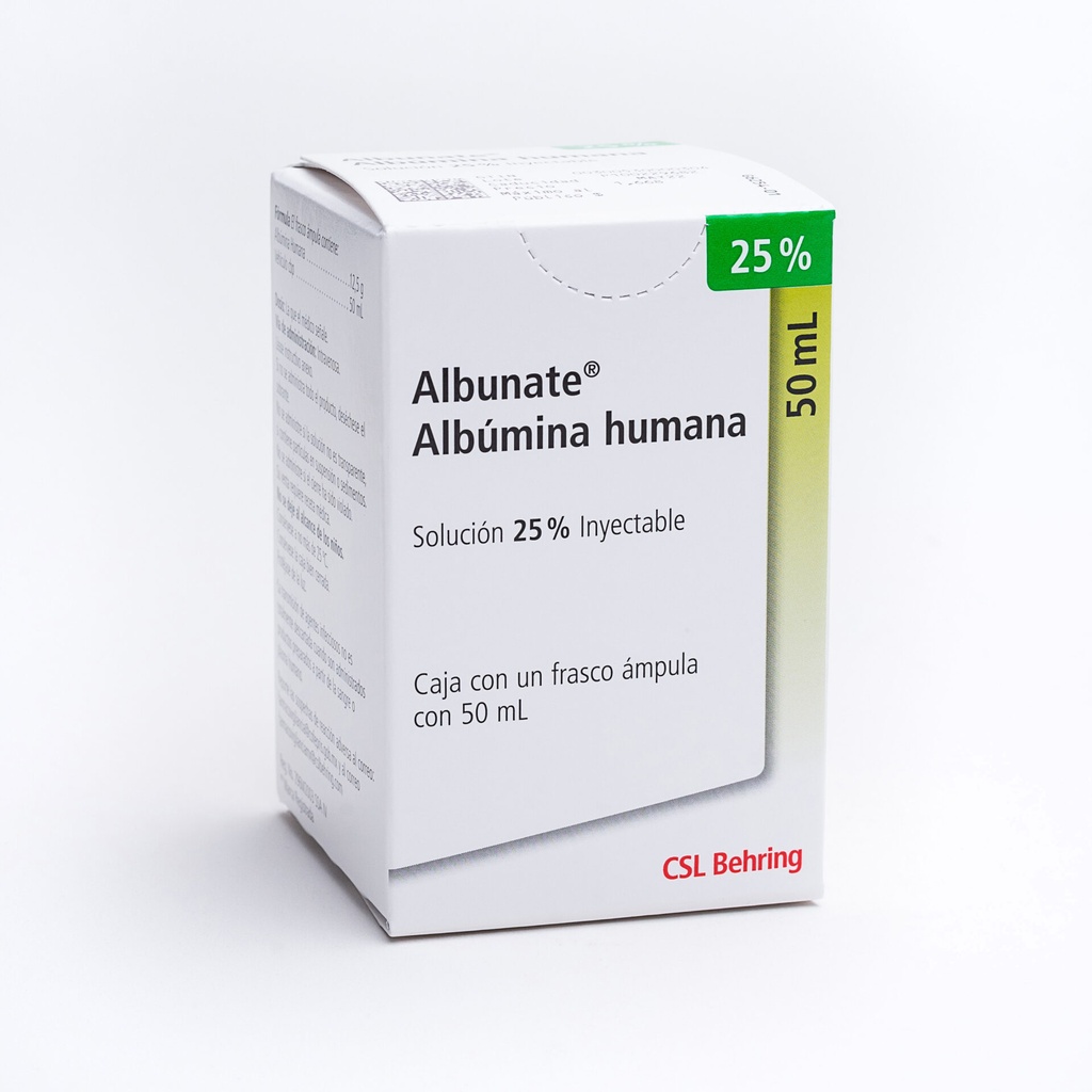 ALBUNATE 25% SOL INY 12.5 G/50 ML ALBUMINA HUMANA LAB CSL BEHRING