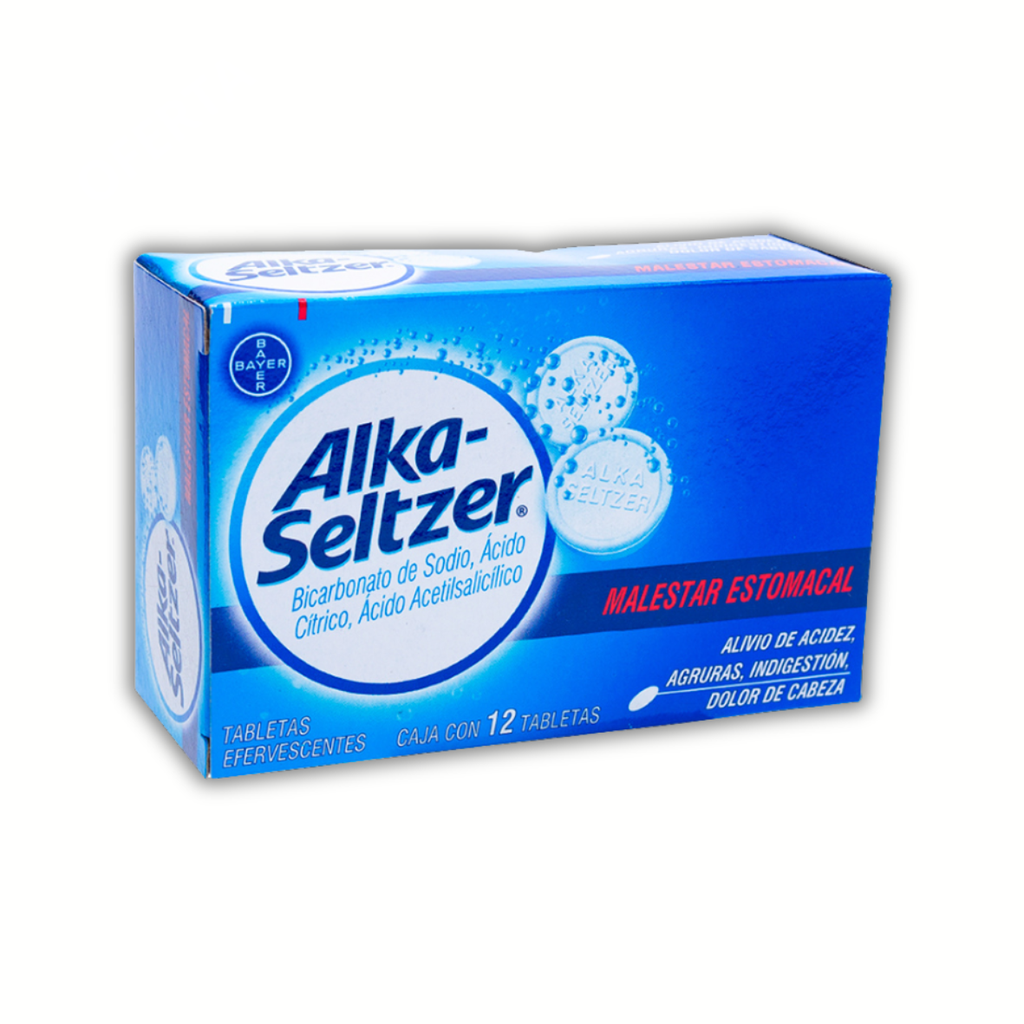 ALKA-SELTZER 1.976/1/0.324 G C/12 TAB BICARBONATO DE SODIO ACIDO CITRICO ACIDO ACETILSALICILICO LAB BAYER