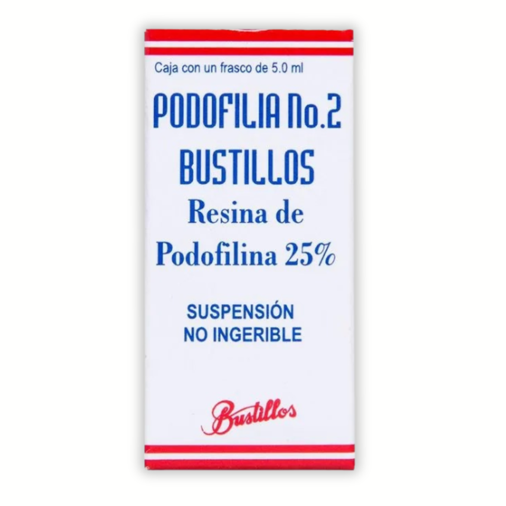 PODOFILIA NO. 2 SUSPENSION TOPICA 25% C/5 ML RESINA DE PODOFILINA LAB BUSTILLOS