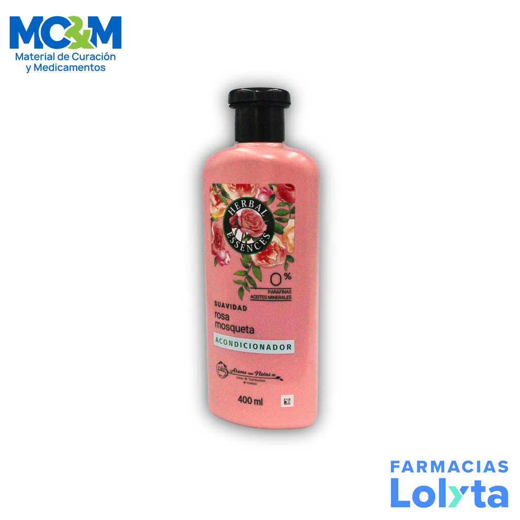 ACONDICIONADOR HERBAL ESSENCES SUAVIDAD ROSA MOSQUETA C/400 ML LAB P&G