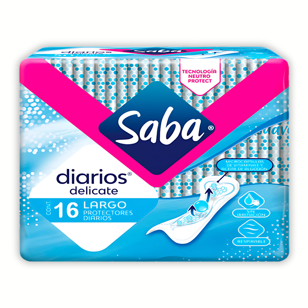 SABA DIARIOS C/16 PROTECTORES LARGO ESSITY