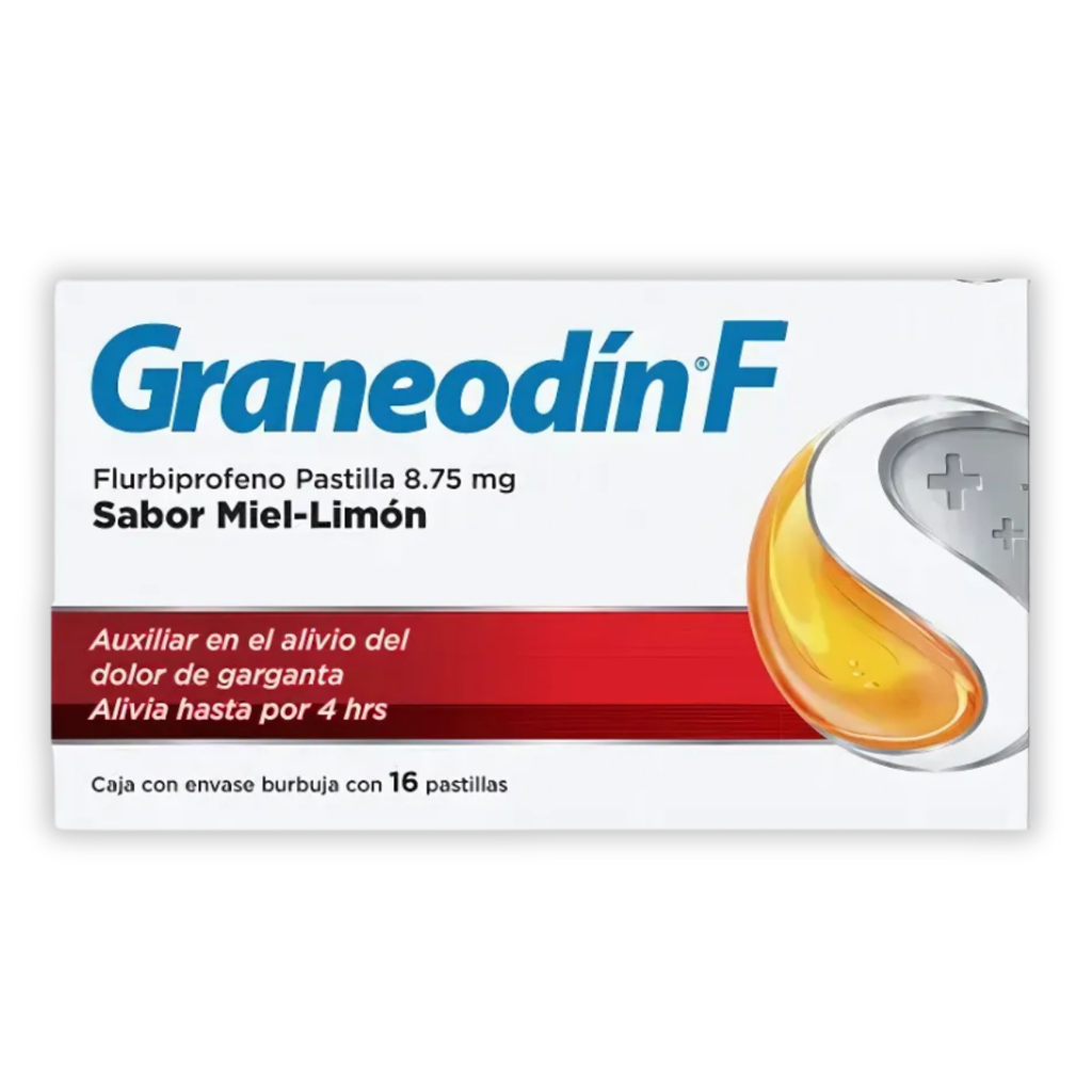 GRANEODIN F 8.75 MG C/16 PASTILLAS SABOR MIEL Y LIMON FLURBIPROFENO LAB RECKITT