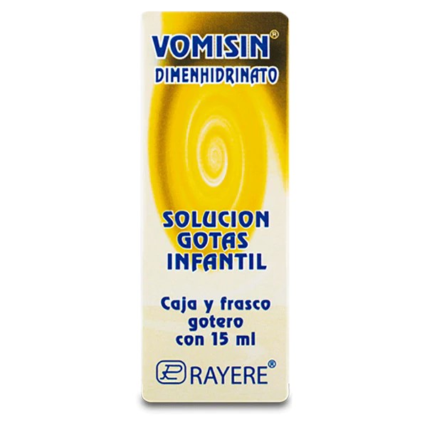 DIMENHIDRINATO SOL ORAL 25 MG/ML FCO GOTERO C/15 ML VOMISIN INFANTIL LAB RAYERE