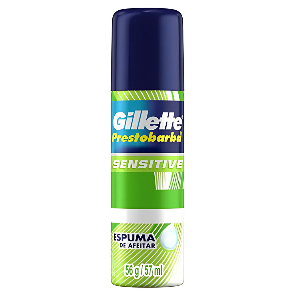 ESPUMA DE AFEITAR 56 G/57 ML GILLETTE PRESTOBARBA SENSITIVE P&G