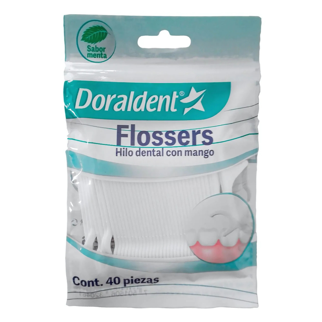 HILO DENTAL CON MANGO C/40 PZAS FLOSSERS DORALDENT