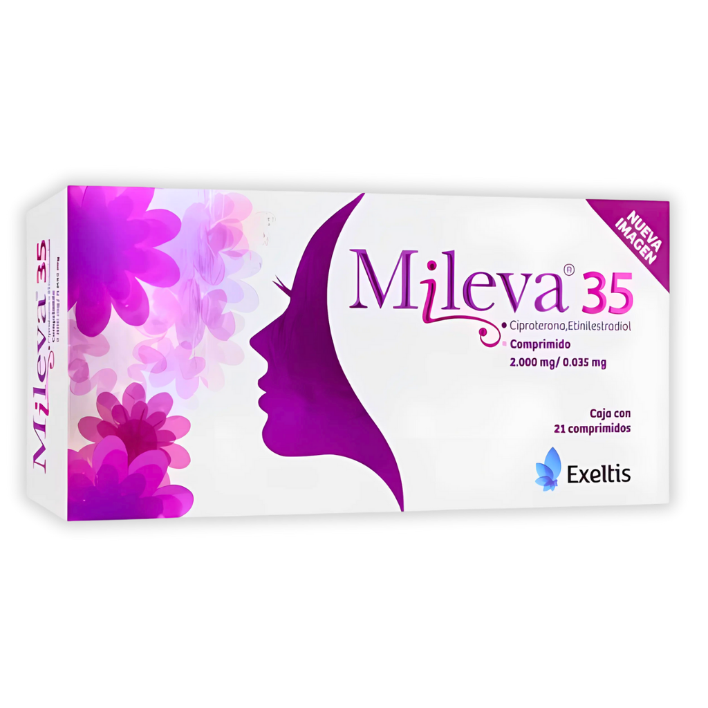 CIPROTERONA ETINILESTRADIOL 2/0.035 MG C/21 COMPRIMIDOS MILEVA 35 LAB EXELTIS