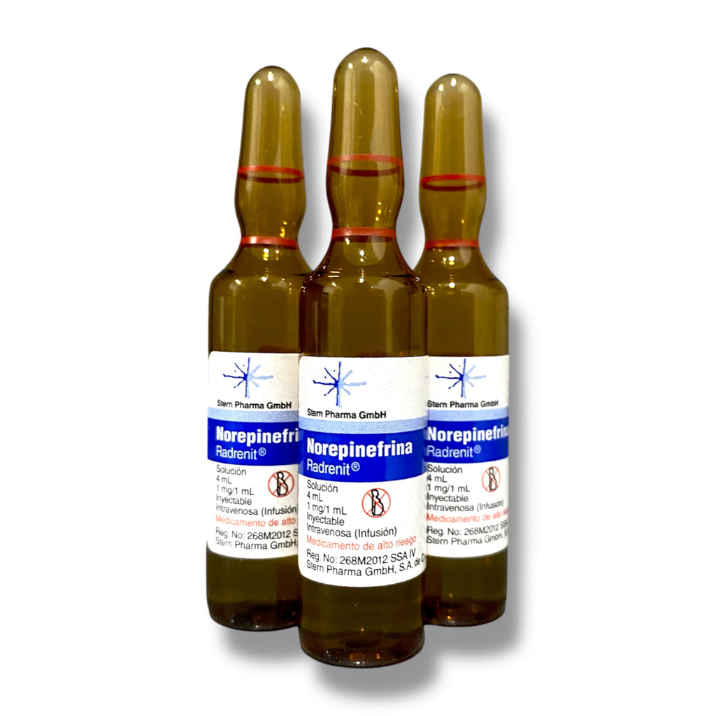 NOREPINEFRINA SOL INY 4 MG/4 ML PIEZA RADRENIT LAB STERN PHARMA