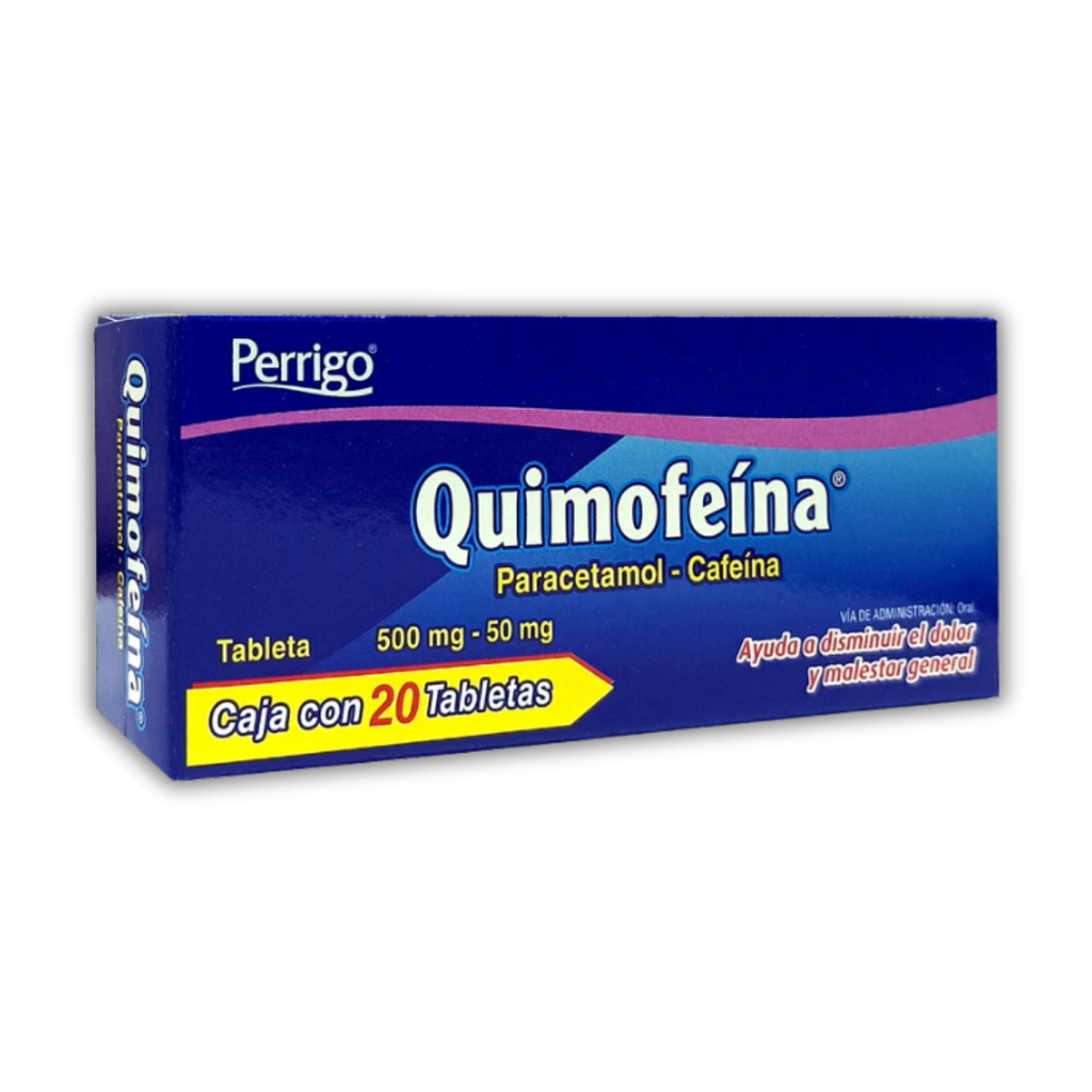 PARACETAMOL CAFEINA 500/50 MG C/20 TAB QUIMOFEINA LAB QUIFA