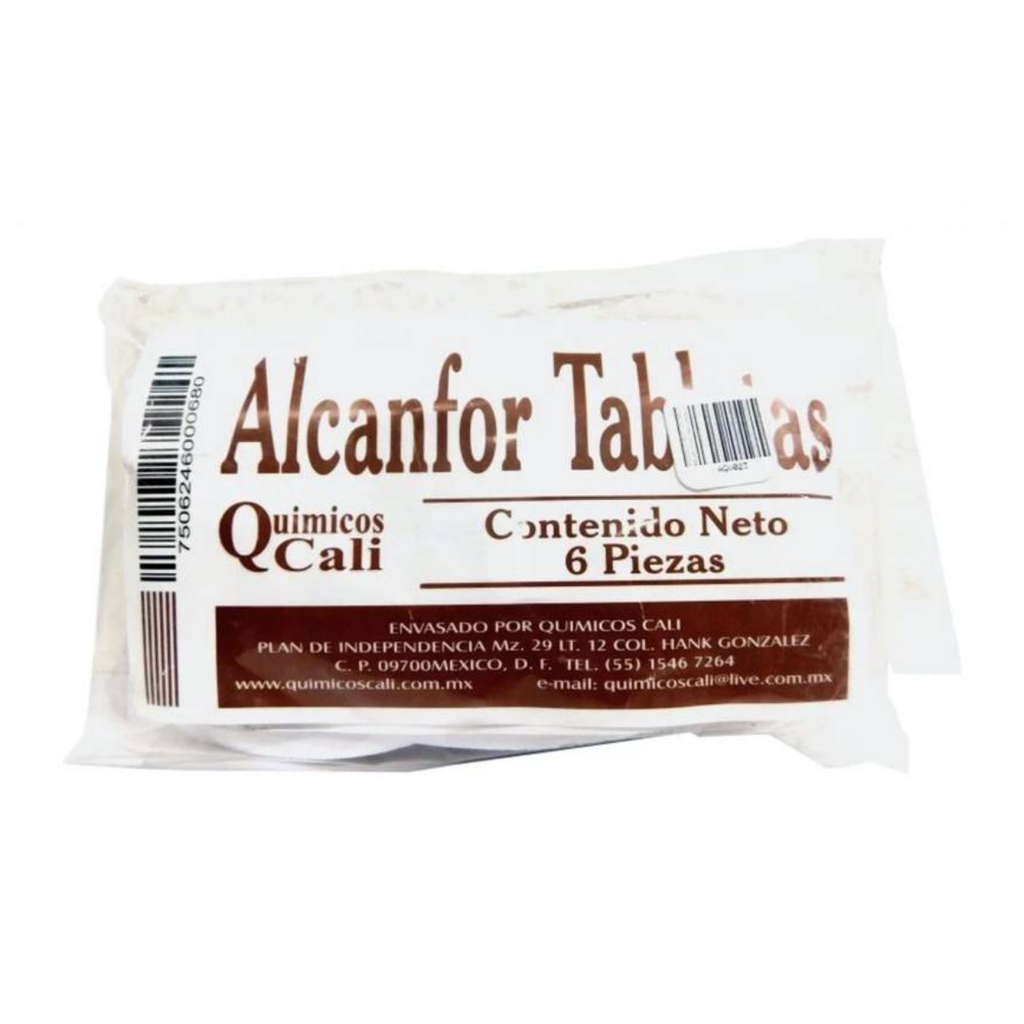 ALCANFOR C/6 TAB LINIMENTO LAB QUIMICOS CALI