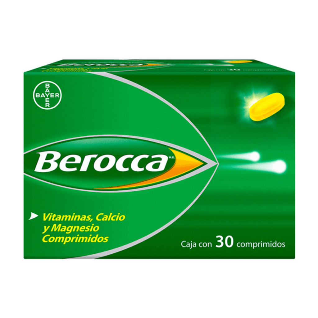 BEROCCA C/30 COMPRIMIDOS EFERVESCENTES VITAMINAS CALCIO MAGNESIO LAB BAYER