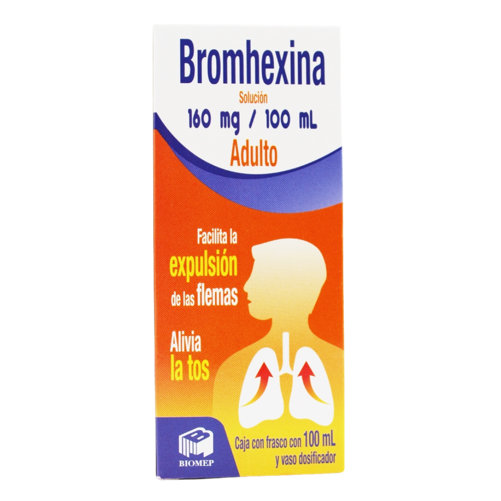 BROMHEXINA ADULTO SOL ORAL 160 MG/100 ML FCO C/100 ML LAB BIOMEP