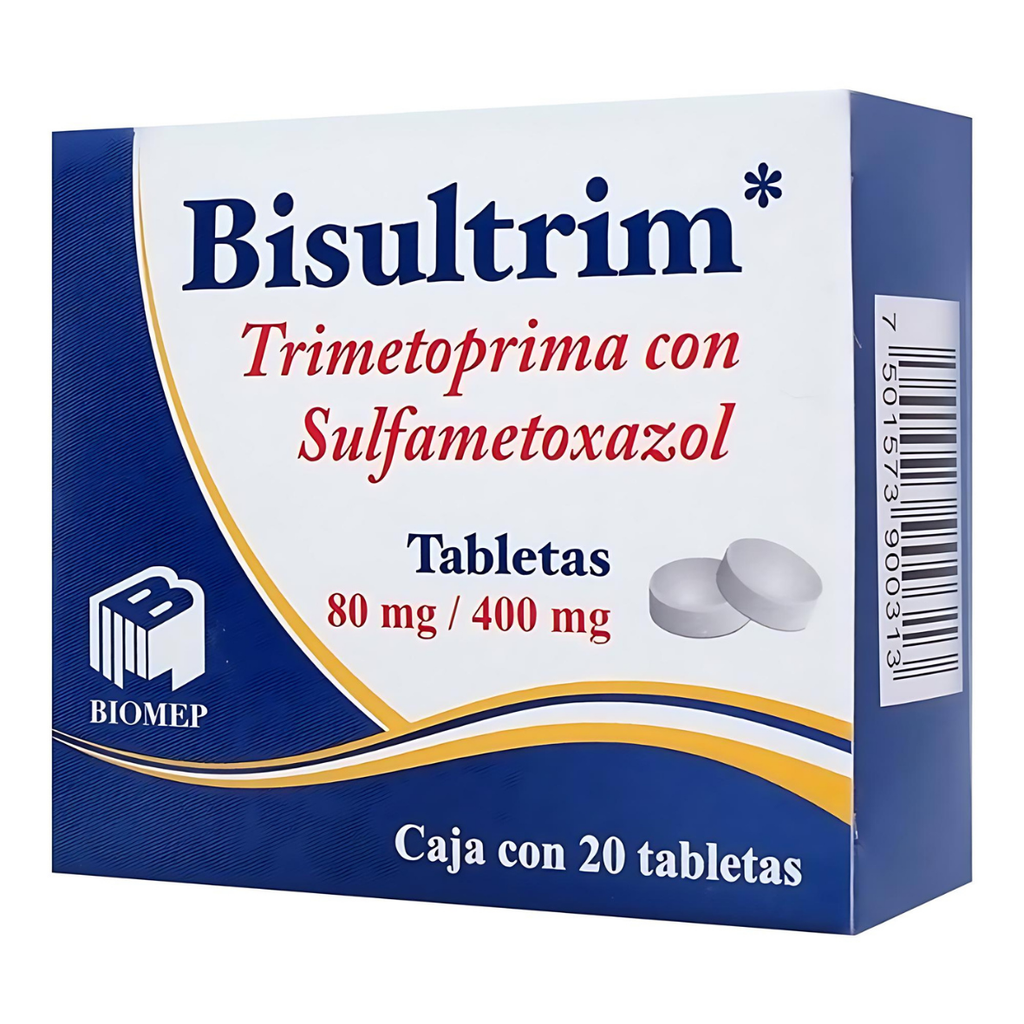 TRIMETOPRIMA SULFAMETOXAZOL 80/400 MG C/20 TAB BISULTRIM LAB BIOMEP