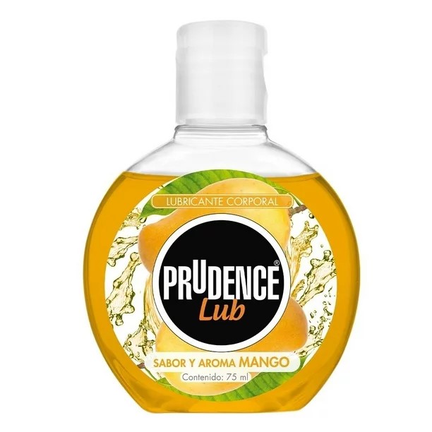 PRUDENCE LUB 75 ML SABOR Y AROMA MANGO LUBRICANTE CORPORAL LAB DKT