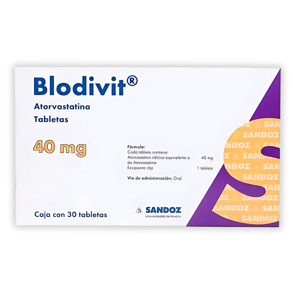 BLODIVIT 40 MG C/30 TAB ATORVASTATINA LAB SANDOZ