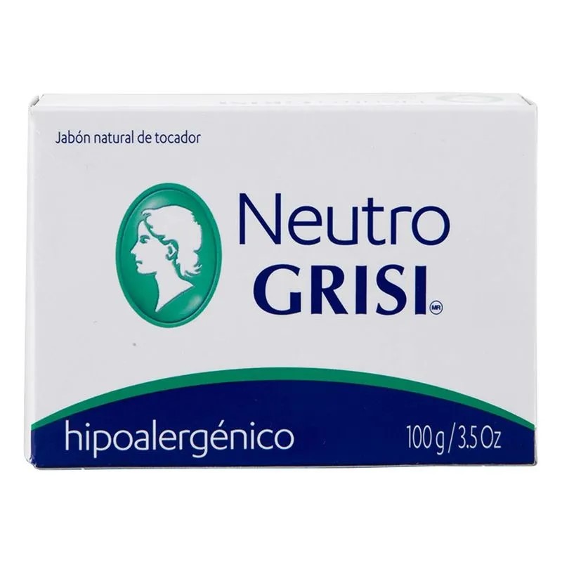 JABON EN BARRA NEUTRO HIPOALERGENICO C/100 G GRISI