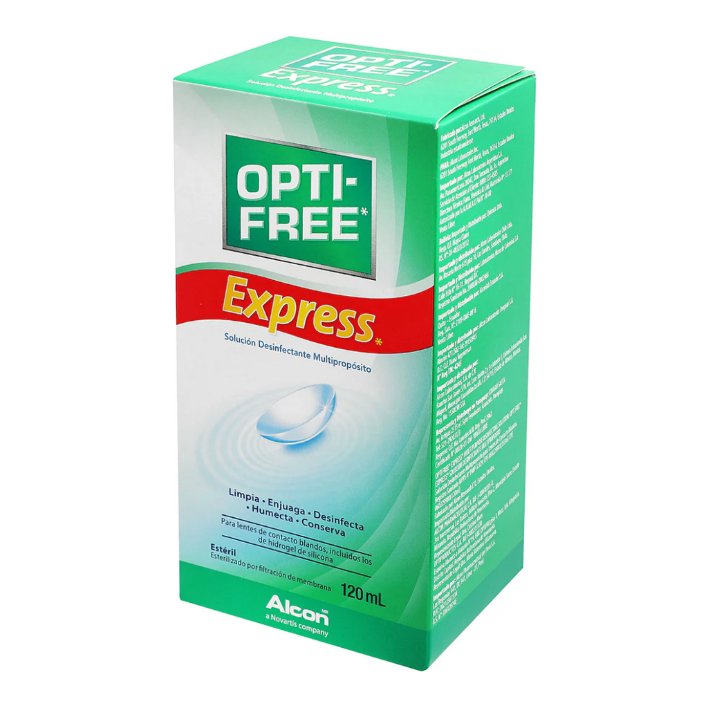 OPTI-FREE EXPRESS SOL DESINFECTANTE ESTERIL 120 ML PARA LENTES DE CONTACTO LAB ALCON