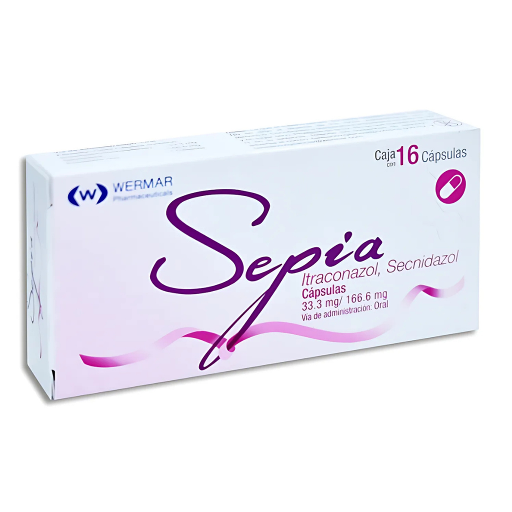 ITRACONAZOL SECNIDAZOL C/16 CAP 33.33/166.66 MG SEPIA LAB WERMAR