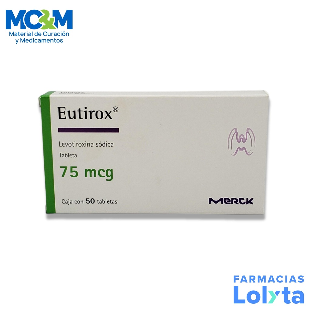 EUTIROX 75 MCG C/50 TAB LEVOTIROXINA SODICA LAB MERCK