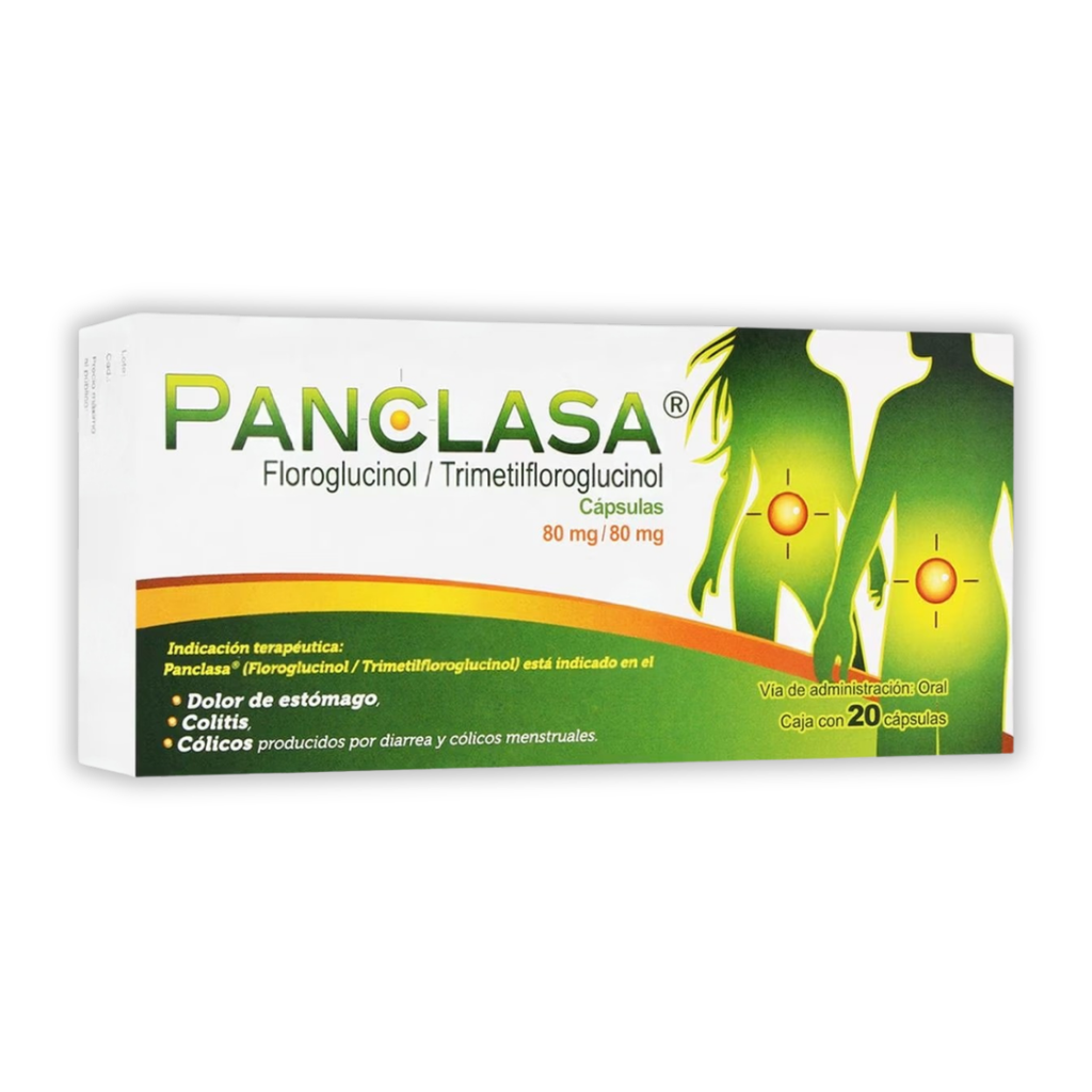 [4080] PANCLASA 80/80 MG C/20 CAP FLOROGLUCINOL TRIMETILFLOROGLUCINOL LAB TECNOFARMA