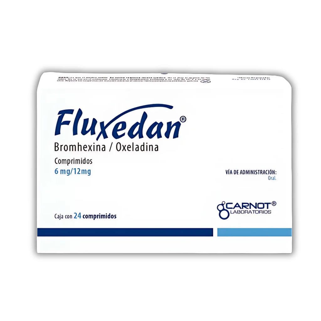 FLUXEDAN 6/12 MG C/24 COMPRIMIDOS BROMHEXINA OXELADINA LAB CARNOT